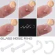 1PC Glass Transparent Nose Stud Straight Nose Ring Retainer Holder Nose Hoop Ring Body Piercing