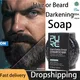 PURC Ginger Soap Hair Beard Darkening Shampoo Bar Repair Gray White Face Body Shampoo Natural