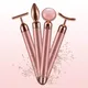 4 in 1 Vibrating Rose Quartz Roller Face Roller Eye Massager Jade Roller T/V Shaped Face Lifting