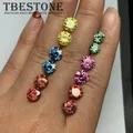 Tbestone Colored Loose Moissanite Stones 0.5-3ct Pink Green Black Moissanites Shining Fine Jewelry