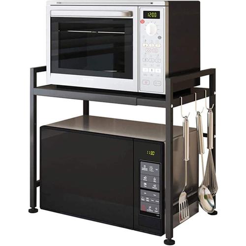Haloyo – Erweiterbares Mikrowellenregal, 2-stufiger Mikrowellenständer, Mikrowellenhalter,