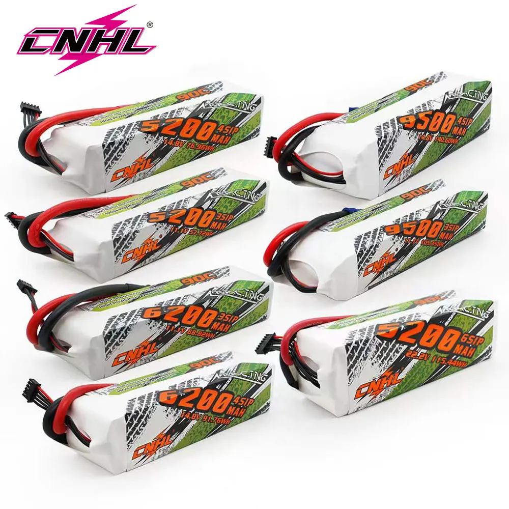 CNHL RC Lipo Batterie 4S 14,8 V 5200 mAh 9500 mAh Batterie mit EC5 QS8 Stecker 6200 mAh für RC Lkw Tank Buggy Boot Drone Hobby