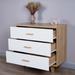 Solid Wood 3-Drawer Bedside Table Chest, Spacious and Stylish
