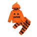 Outfit Clothes For Boys Toddler Kids Girls Outfit Pumpkin Prints Long Sleeves Sweatershirt Stripe Pants 2Pcs Set Outfits For 0-3 Months