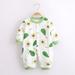 Gubotare Toddler Boy Clothes Babys Girls Boys Print Spring Winter Animals Fruits Long Sleeve Romper Jumpsuit Green 3-6 Months