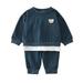 YDOJG Toddler Boys Outfits Set Kids Bear Tracksuit Embroidery Girls Wear Sports Baby 2Pcs Set Sweatshirt Pants Outfits Clothes Children Outfits Set For 6-9 Months