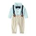 YDOJG Toddler Boys Outfits Set Bowtie Gentleman 2Pcs Tops Set Suspender Baby Pants T-Shirt Kids Outfits Set For 2-3 Years