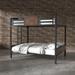 Jown Industrial Black 3-Piece Gel Memory Mattress & Metal Bunk Bed Set by Furniture of America