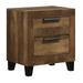 Wyles Rustic Oak 2-drawer Nightstand