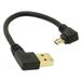 15CM Gold Plated USB 2.0 Charger Cable Right Angle Cable Male Charging Sync Data Card Corner Le N9B2 Y0P3