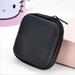 Assorted Color Mini EVA Headphones Storage Box Case Portable Travel Carrying Case Earphones Earbuds Headset USB Cable Pouch (Black)