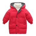 Toddler Baby Kids Girls Winter Thick Warm Parkas Hooded Windproof Coat Outwear Jacket Red 100