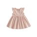 IZhansean Toddler Baby Girls Summer Clothes Solid Sleeveless Princess Overall Dress Sundress One-Piece Outfits Pink 3-4 Years