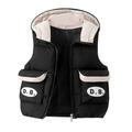 Child Kids Toddler Baby Boys Girls Sleeveless Patchwork Letter Winter Solid Coats Hooded Jacket Vest Outer Outwear Outfits Clothes Black 110