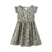 niuredltd girls toddler kids crew neck summer sleeveless sundress casual beach floral prints party dress 100