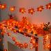 Thanksgiving Maple Leaves String Lights Lighted Fall Garland Battery Operated Total 10 Ft 20 LED Fall Leaves Lights for Indoor Outdoor Holiday Autumn Home Party Harvest Decor