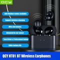 QCY HT01 True Wireless Stereo Headphones Earphones with ANCOutdoor Modes/ In-ear Sensor7mm Driver30Hrs Battery Life Touch Control Binaural Design Stereo Headsets with MIC True Wireless Ear