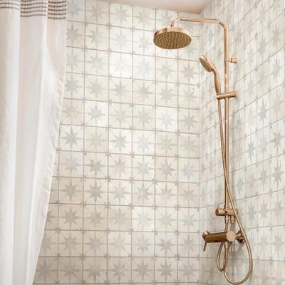 Merola Tile Harmonia Kings Star White 13" x 13" Ceramic Floor and Wall Tile