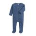 SILVERCELL Unisex Babies One-Piece Organic Cotton Long-Sleeve Footed Pajamas Baby Girls Organic Cotton Button Front Romper 0-12M