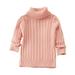 PatPat Toddler Girl/Boy Turtleneck Ribbed Knit Sweater Clearance