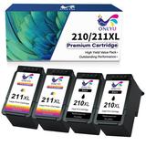 210XL 211XL Combo compatible Ink Cartridge for Canon 210XL 211XL Black Color for PIXMA MX410 IP2700 IP2702 MP240 MP250 MP495 MX340 Printer(2 Black 2 Tri-Color 4 Pack)