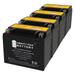 YTX12-BS 12V 10Ah Replacement Battery compatible with Energizer AGM ETX12 TX12 - 4 Pack