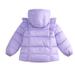 Gubotare Toddler Boys Winter Jacket Winter Coats Kids Toddler Baby Boys Girls Solid Padded Jacket Winter Warm Clothes Purple 2-3 Years