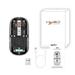 BILLCOS Transparent Wireless Mouse 2.4GHz Rechargeable Mouse with Battery Display Light 3-Level 2400 DPI 7 Colors