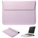 MonsDirect PU Leather Tablet Sleeve Compatible with 15-16.2 inch NoteBook Universal Computer Envelope Sleeve with Stand Cover Fits for MacBook HUAWEI Lenovo Microsoft Dell Pink