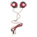 FRCOLOR 3.5mm Wired Headset Clip On Ear Headphones EarHook Earphone Stereo Headphones For Mp3 Player Computer (Red)