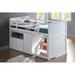 Stabler White Twin Loft Bed with Built-in Desk and Chest
