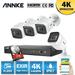 ANNKE 4K Ultra HD 8CH DVR H.265 CCTV Camera Security System 4PCS IP67 Weaterproof Outdoor 8MP Camera Video Surveillance With 2T HDD