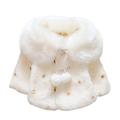 BULLPIANO Infant Baby Girls Fur Warm Coat Cloak Overcoat Toddler Winter Thick Capes Coat with Bow Pom-Pom Balls