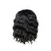 HIBRO Stripe Wig Osier Hair Wig Fashion Short Curly Wig Women s Middle Part Black Water Wavy Short Curly Sleeve