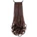HX-Meiye Long Curly Ponytail Wig Made of High-quality Heat-resistant High Temperature Wire Daily Wear Dark Brown 35cm