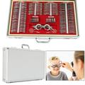 Miumaeov Optical Trial Lens Set 266 PCS Trial Lens Set Trial Frame Metal Rim Ophthalmic Lenses with Metal Rim Aluminum Case+Free Trial Frame