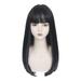 HIBRO Hot Wigs for Women Short Human Curly Wigs for Women Wig Female Long Straight Fiber Highlights Wig Bangs Net Hanging Ear Dyed Wig Set Hair Tail Inside Buckle Long Hair