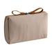 TUTUnaumb Mini Cosmetic Bag Portable Carry-on Cosmetic Bag Hand-held Makeup Bag Lip Gloss Storage Bag Travel Makeup Bag Toiletry Bag Make Up Organizer Cosmetic Brush Bags with Zipper-Beige