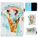 K-Lion Flip Case for Amazon Kindle Fire Max 11 Tablet Case PU Leather Wallet Case Multiple Stand with Card Slots Magnetic Auto Sleep/Wake Cover For Amazon Fire Max 11 Watercolor Elephant