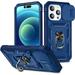 Case for iPhone 14 Pro Max Shockproof Impact Resistant with Slide Lens Protective Cover Case for iPhone 14 Pro Max 6.7 inch (Blue)