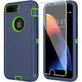 Compitable with iPhone 8 Plus Case iPhone 7 Plus Heavy Duty Protection Phone Case for iPhone 8 Plus & 7 Plus (Navy Green iPhone 8/7 Plus)