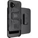 Case with Clip for Galaxy XCover 6 Pro Nakedcellphone Rugged Ring Grip Cover with Stand [Built-In Mounting Plate] and [Belt Hip Holster] for Samsung XCover6 Pro Phone (2022 SM-G736) - Black