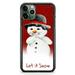 Let It Snow Man Christmas Gift Slim Shockproof Hard Rubber Custom Case Cover For iPhone 13