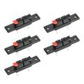 2 Ways Spring Speaker Terminal Clip Push Release Connector Audio Cable Terminals Strip Block Black Red WP2-35 5Pcs