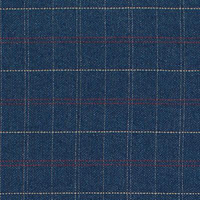 Dutton Plaid Navy Fabric By The Yard - Ballard Designs