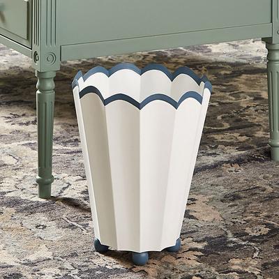 Annabelle Scalloped Waste Basket - Ballard Designs