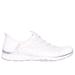 Skechers Women's Slip-ins: Gratis Sport - Leisurely Sneaker | Size 8.5 | White/Silver | Synthetic/Textile | Machine Washable