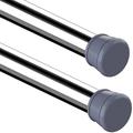 2Pcs Curtain Rods Spring Loaded Curtain Rod Net Curtain Rods Extendable Tension for Shower Curtain, Curtain, Bathroom, Wardrobe(Diameter:25mm)