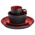 Safdie & Co. Inc. Stoneware Dinnerware Set - Service for 4 Ceramic/Earthenware/Stoneware in Red | Wayfair HK04331EC