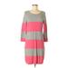 Gap Casual Dress Scoop Neck 3/4 sleeves: Pink Print Dresses - Women's Size Medium
